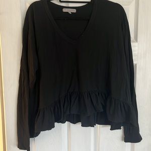Truly madly deeply black cropped long sleeve